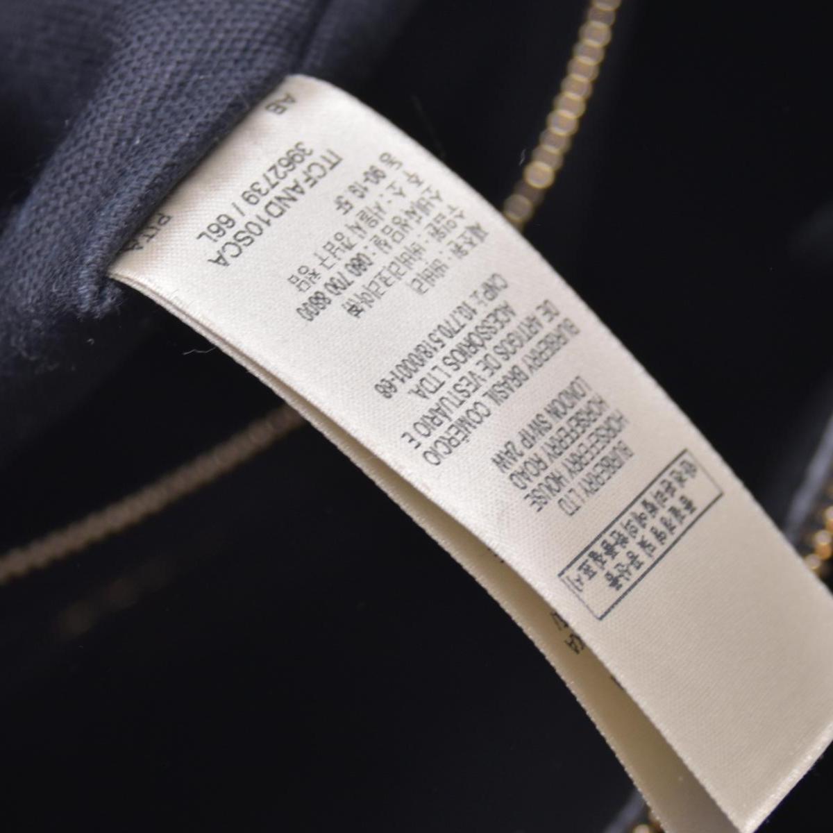 $1490 BURBERRY Grainy Leather House Check Medium Banner Tote Black CONSIGNMENT 10021501