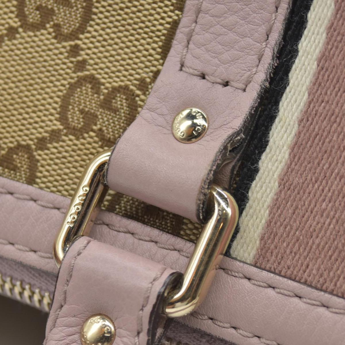 $1350 Gucci Monogram Vintage Web Medium Boston