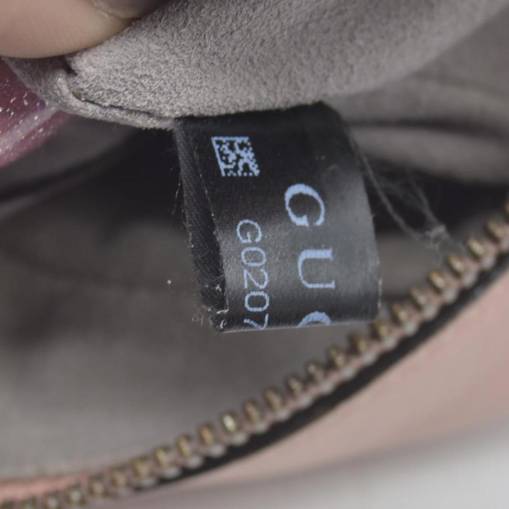$1950 Gucci Calfskin Matelasse Small GG Marmont Chain Shoulder Bag Perfect Pink