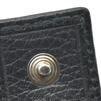 Gucci  Calfskin Denim Monogram French Flap Wallet