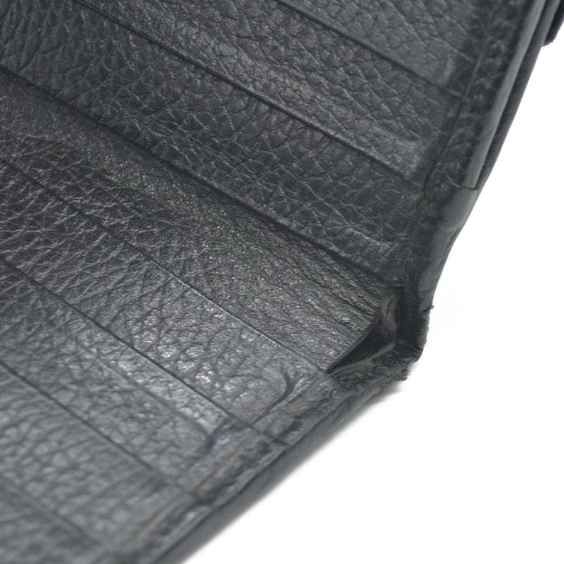 Gucci  Calfskin Denim Monogram French Flap Wallet