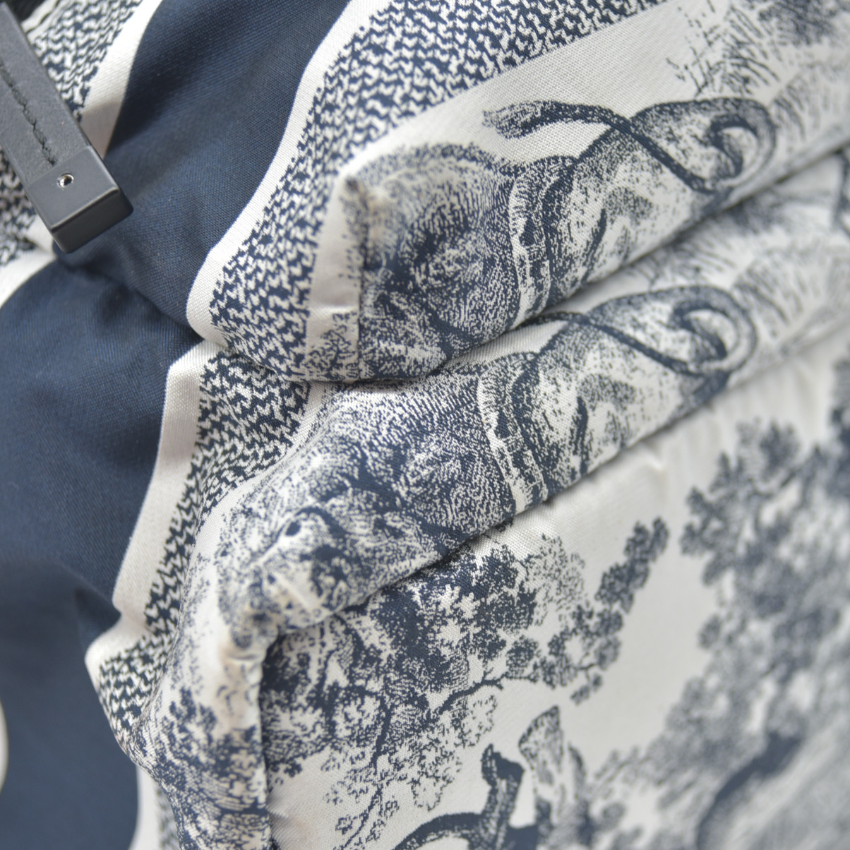 Christian Dior Nylon Technical Fabric Toile De Jouy Small Diortravel Backpack Blue