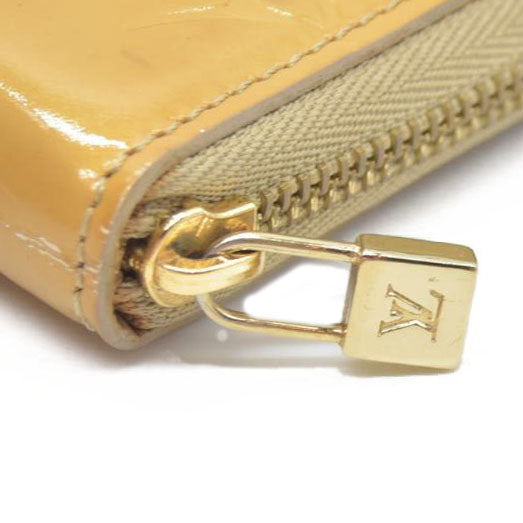 $490 Louis Vuitton Monogram Vernis Patent Leather Broom Zip Around Wallet BJ0959