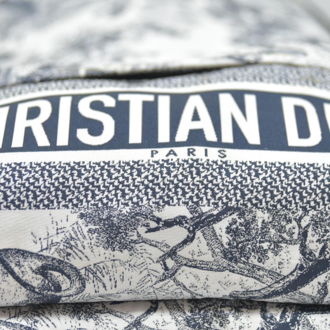 Christian Dior Nylon Technical Fabric Toile De Jouy Small Diortravel Backpack Blue