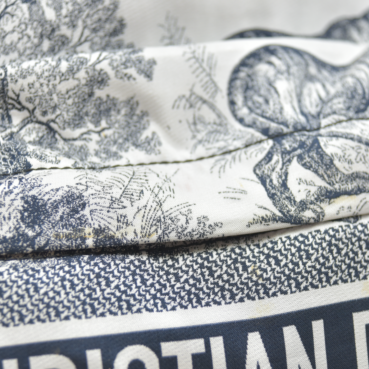 Christian Dior Nylon Technical Fabric Toile De Jouy Small Diortravel Backpack Blue