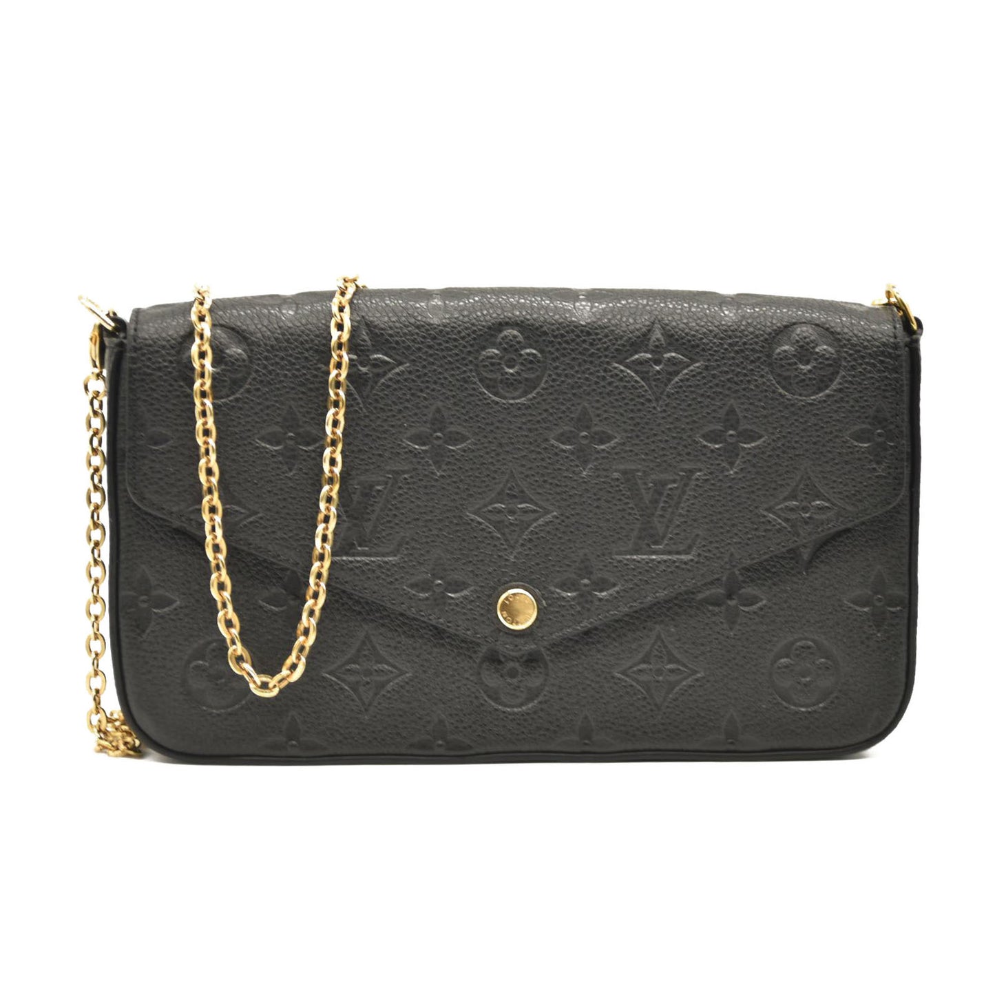 LOUIS VUITTON  Empreinte Pochette Felicie Chain Wallet Black