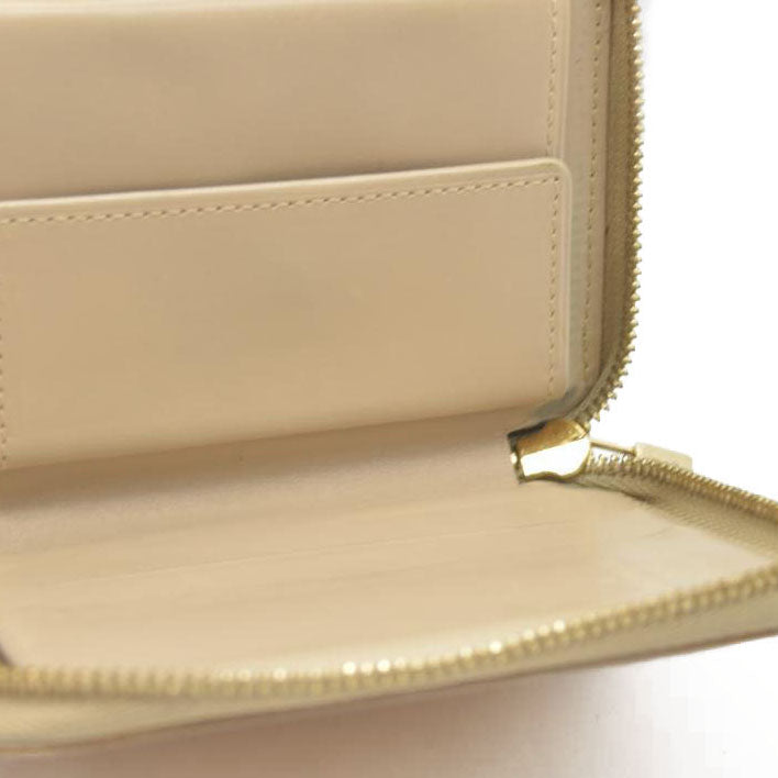 $490 Louis Vuitton Monogram Vernis Patent Leather Broom Zip Around Wallet BJ0959