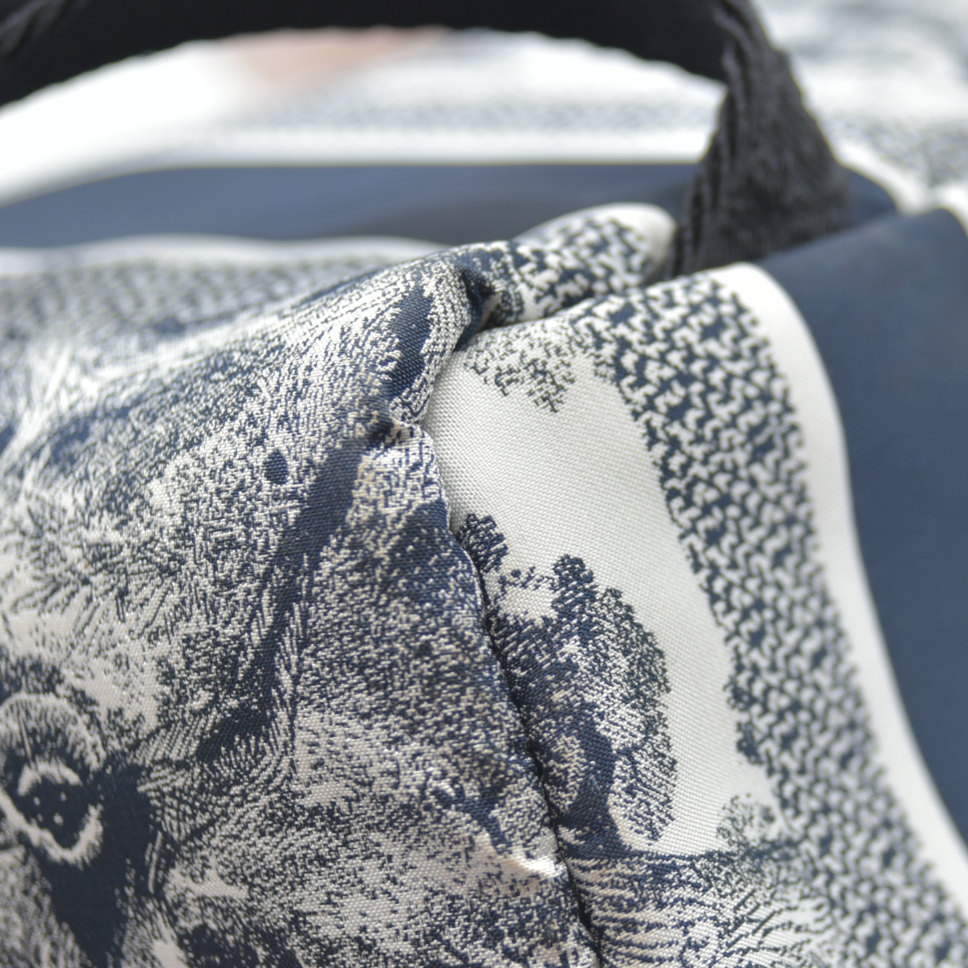 Christian Dior Nylon Technical Fabric Toile De Jouy Small Diortravel Backpack Blue