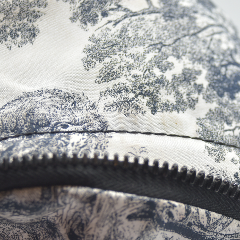 Christian Dior Nylon Technical Fabric Toile De Jouy Small Diortravel Backpack Blue