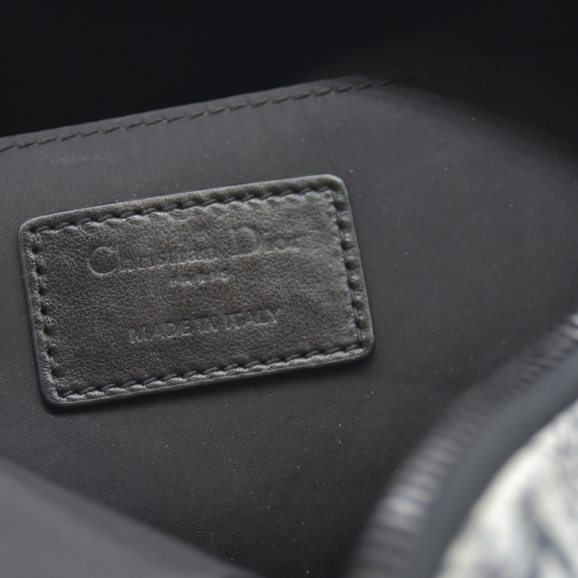 Christian Dior Nylon Technical Fabric Toile De Jouy Small Diortravel Backpack Blue