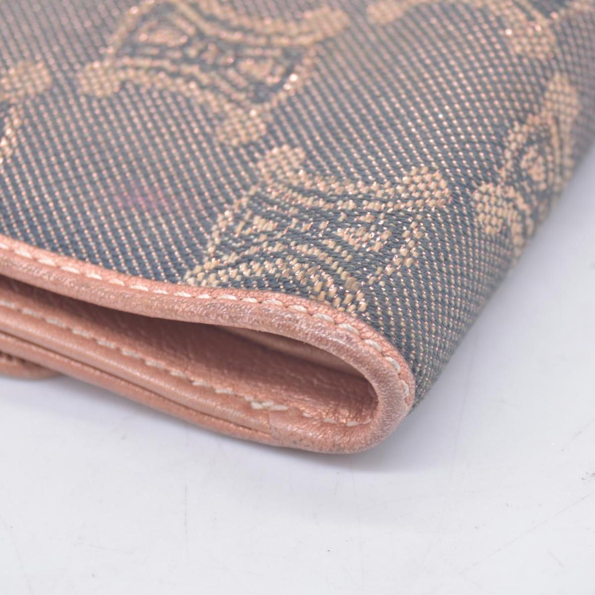 $260 CELINE Triomphe Macadam Canvas Compact Bifold Wallet CONSIGNMENT 10021494