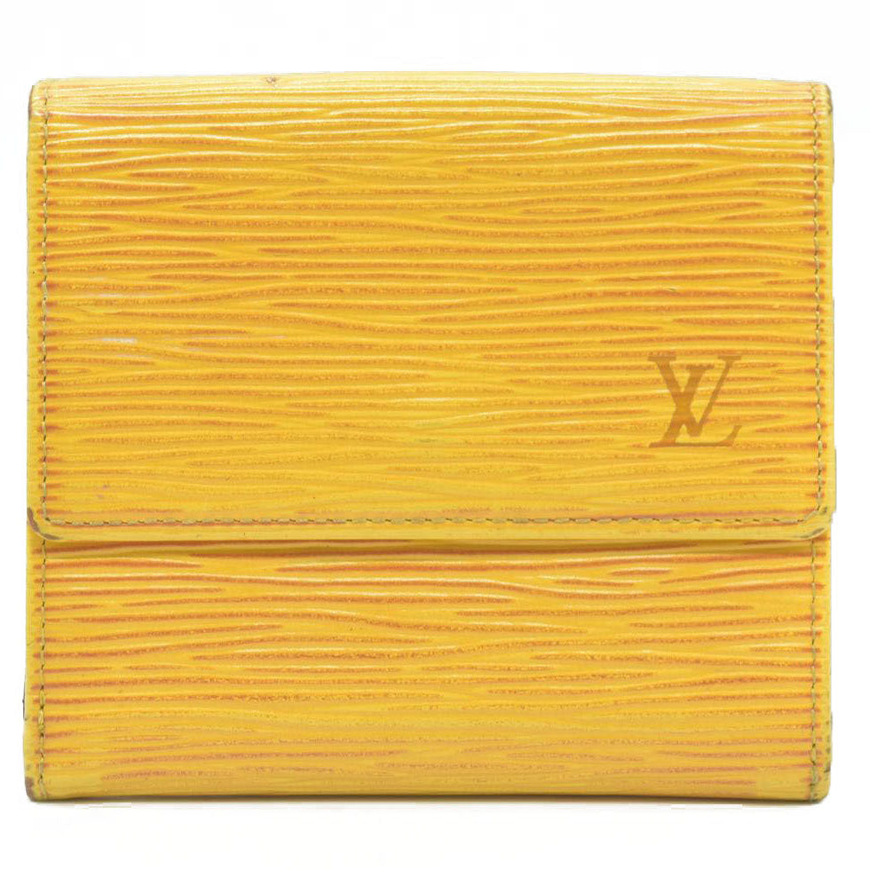 $695 1994 Louis Vuitton Epi Elise Trifold Wallet Yellow MI0934