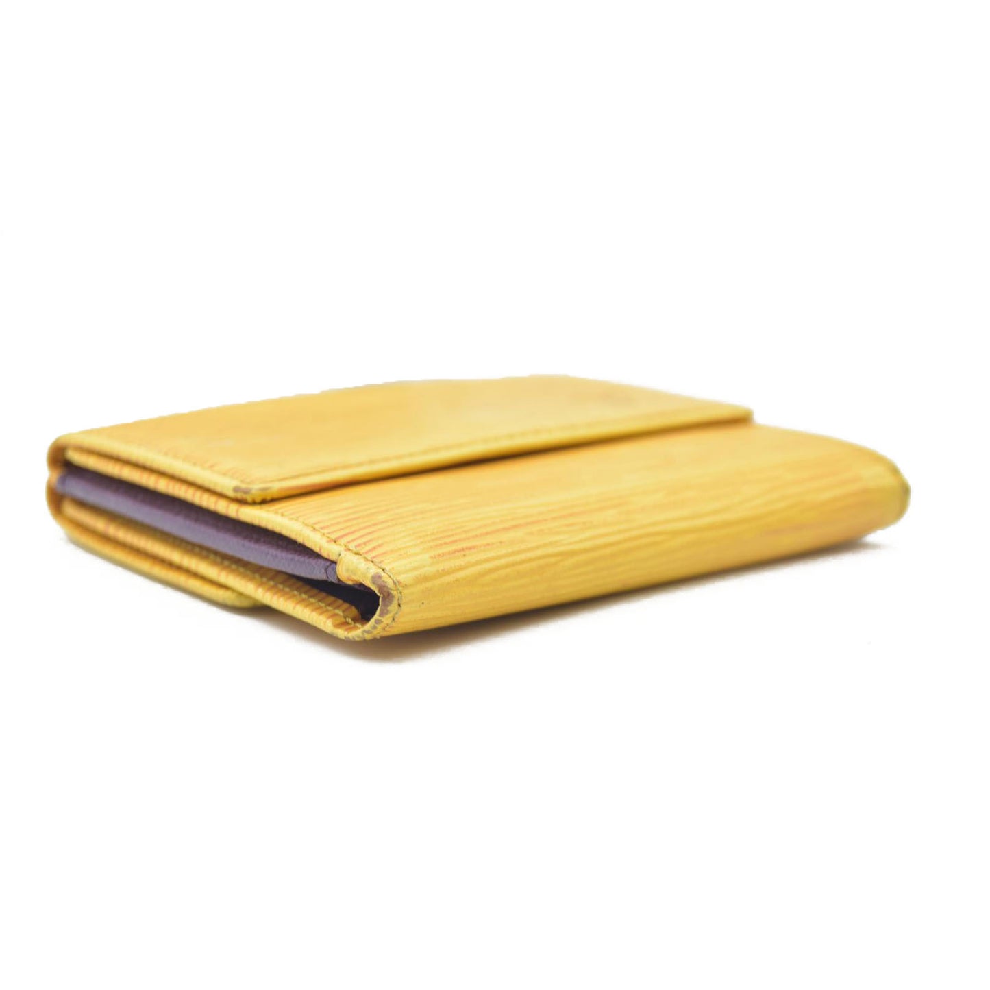 $695 1994 Louis Vuitton Epi Elise Trifold Wallet Yellow MI0934