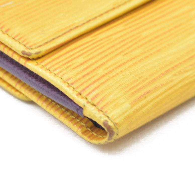 $695 1994 Louis Vuitton Epi Elise Trifold Wallet Yellow MI0934
