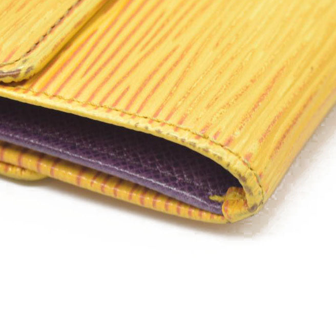 $695 1994 Louis Vuitton Epi Elise Trifold Wallet Yellow MI0934