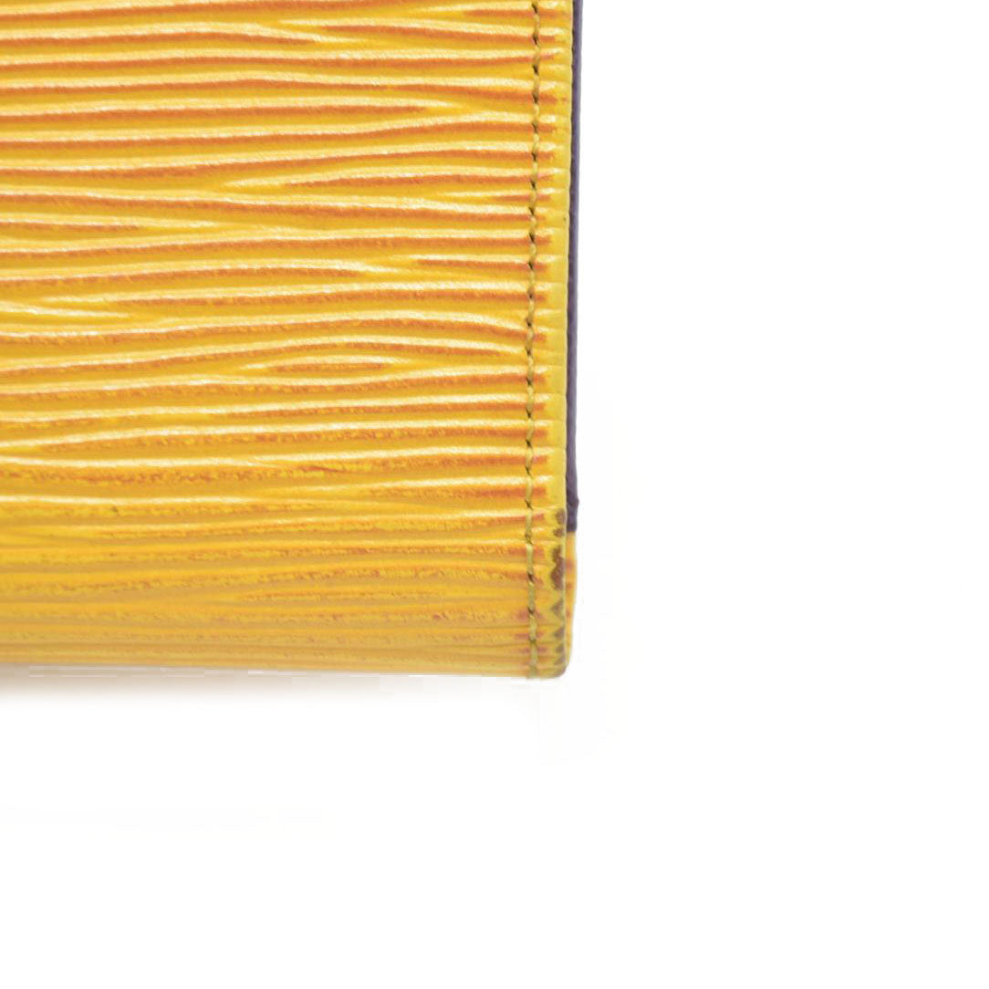 $695 1994 Louis Vuitton Epi Elise Trifold Wallet Yellow MI0934