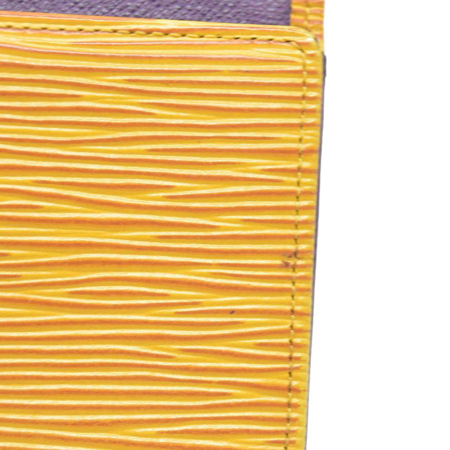 $695 1994 Louis Vuitton Epi Elise Trifold Wallet Yellow MI0934