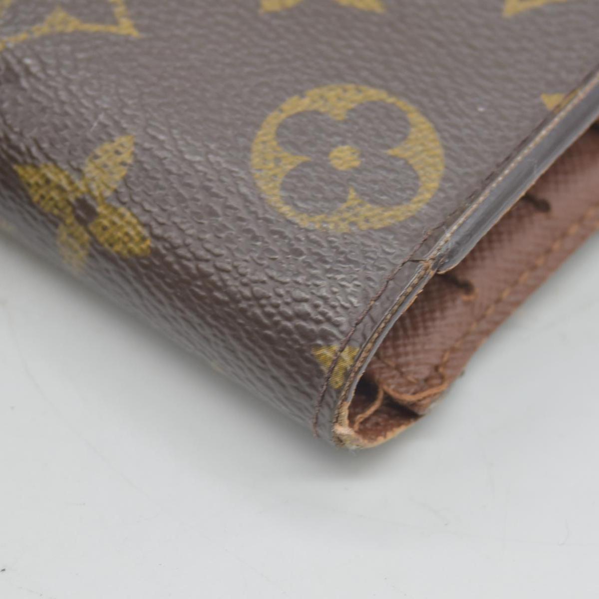 $770 2004 Louis Vuitton Monogram Porte Tresor International Trifold Long Wallet TH0014