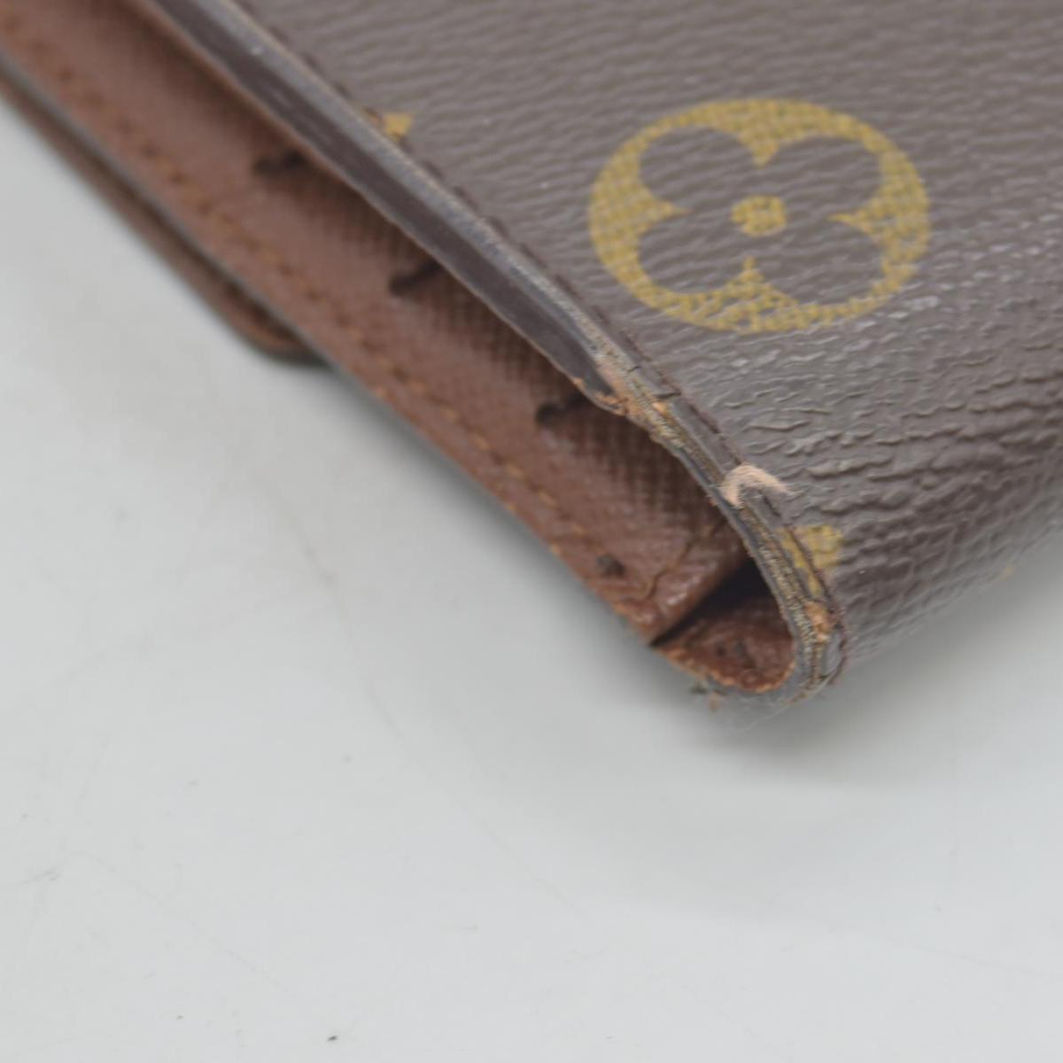 $770 2004 Louis Vuitton Monogram Porte Tresor International Trifold Long Wallet TH0014