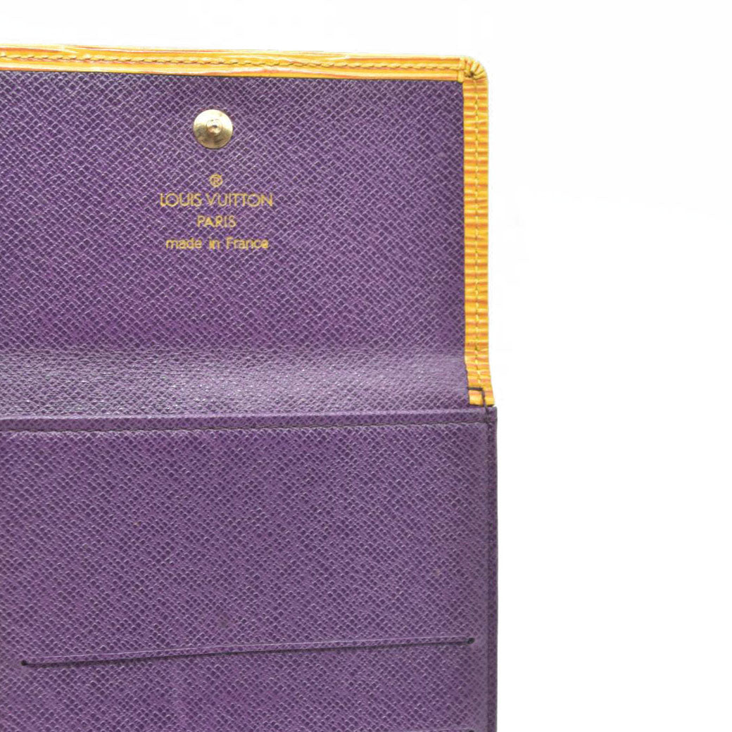 $695 1994 Louis Vuitton Epi Elise Trifold Wallet Yellow MI0934