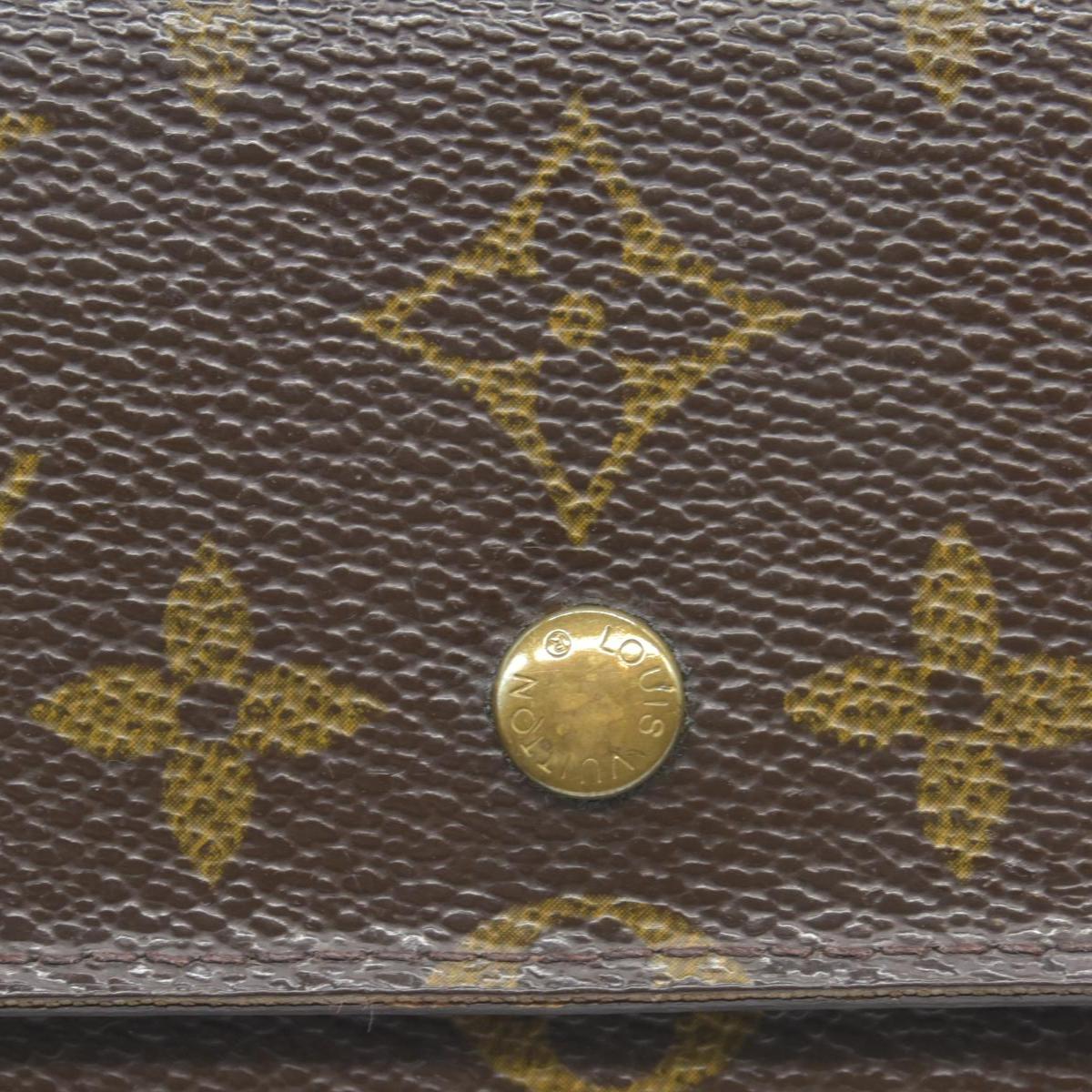 $770 2004 Louis Vuitton Monogram Porte Tresor International Trifold Long Wallet TH0014