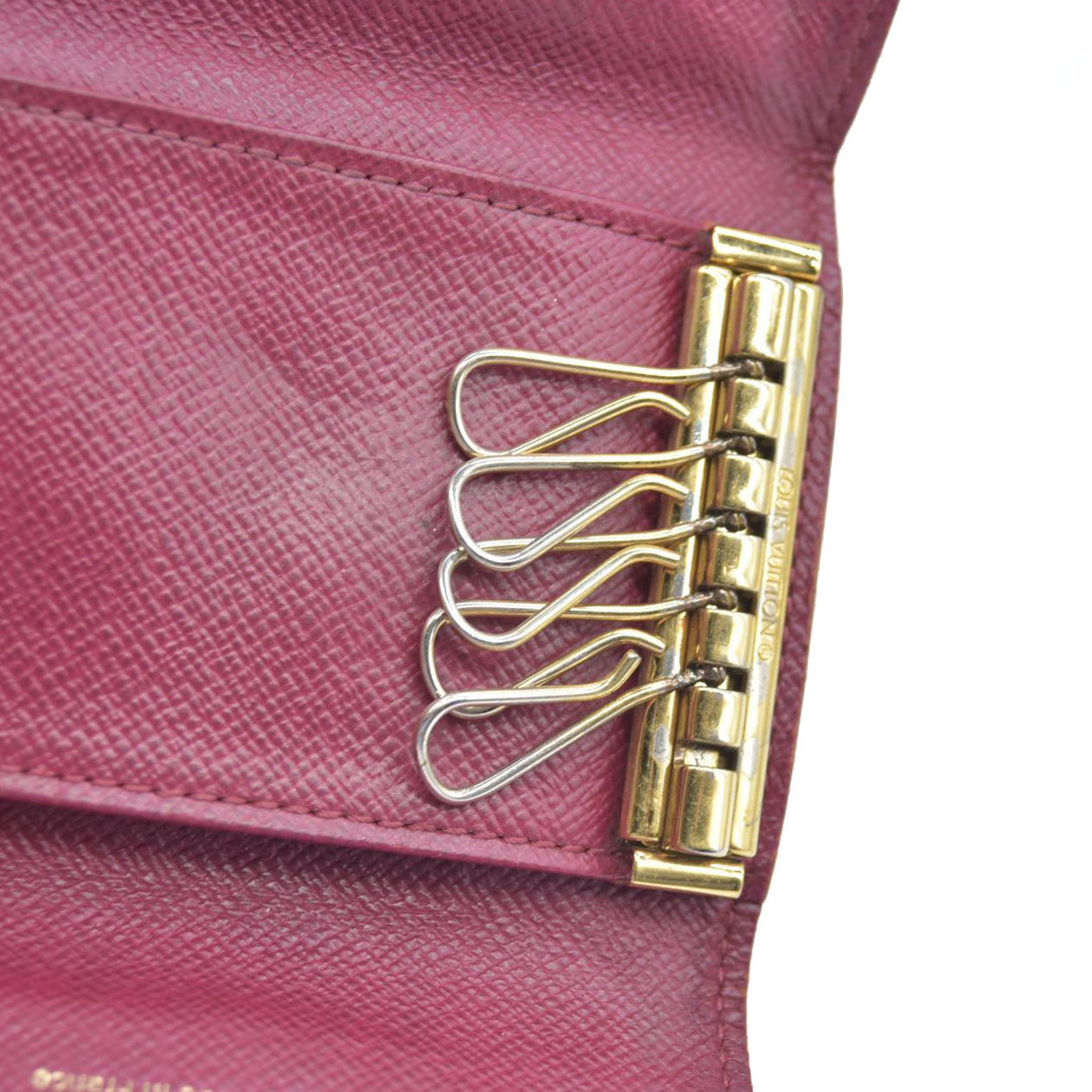 $345 LOUIS VUITTON Monogram Leather Multicles 6 Ring Key Case CT2154