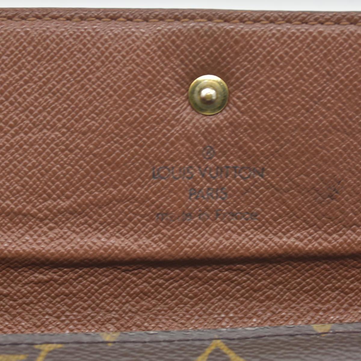 $770 2004 Louis Vuitton Monogram Porte Tresor International Trifold Long Wallet TH0014