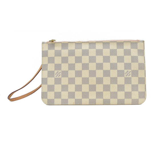 $2200 Louis Vuitton  Damier Azur Neverfull MM GM Pochette