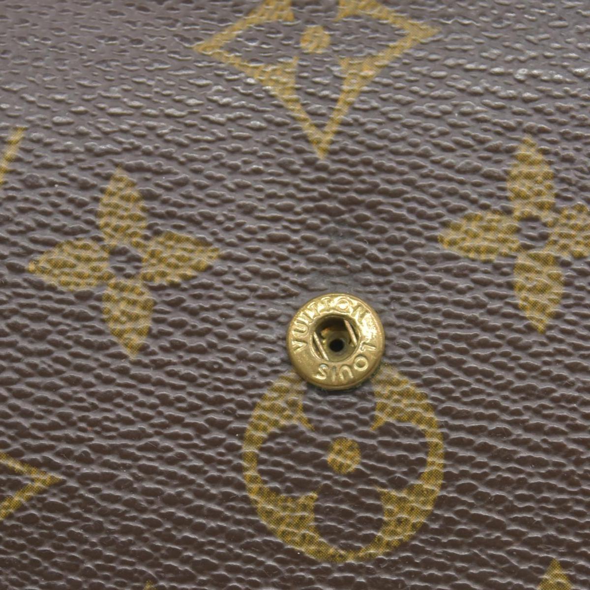 $770 2004 Louis Vuitton Monogram Porte Tresor International Trifold Long Wallet TH0014