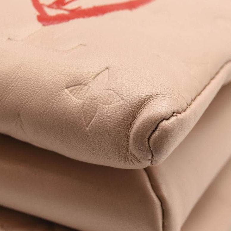 LOUIS VUITTON Lambskin Embossed Monogram Fall In Love Coussin PM Dragée Light Pink