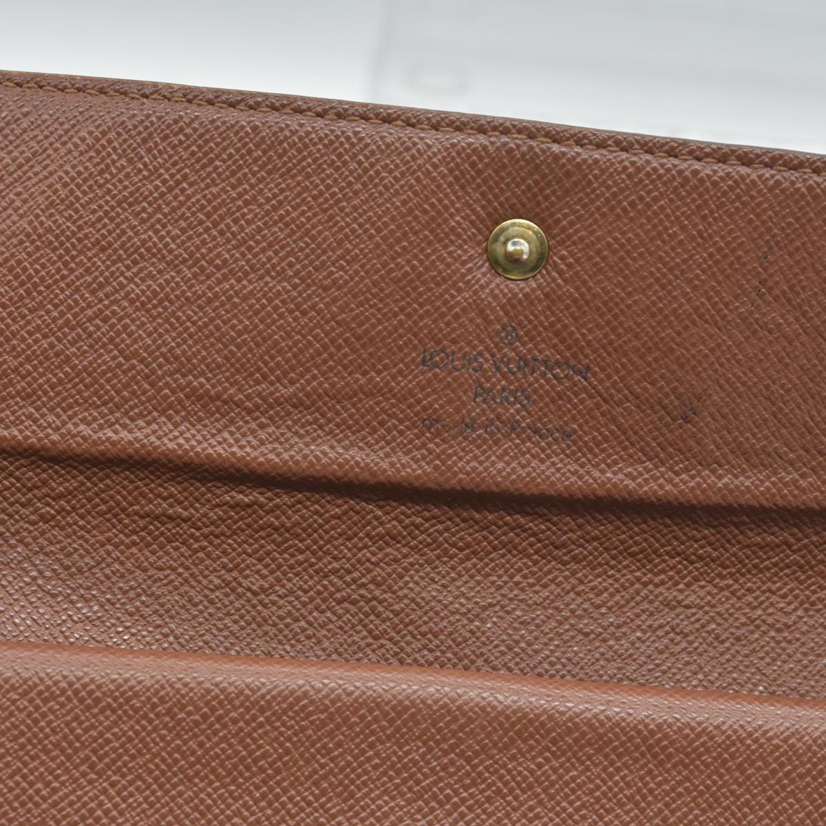 $770 2004 Louis Vuitton Monogram Porte Tresor International Trifold Long Wallet TH0014