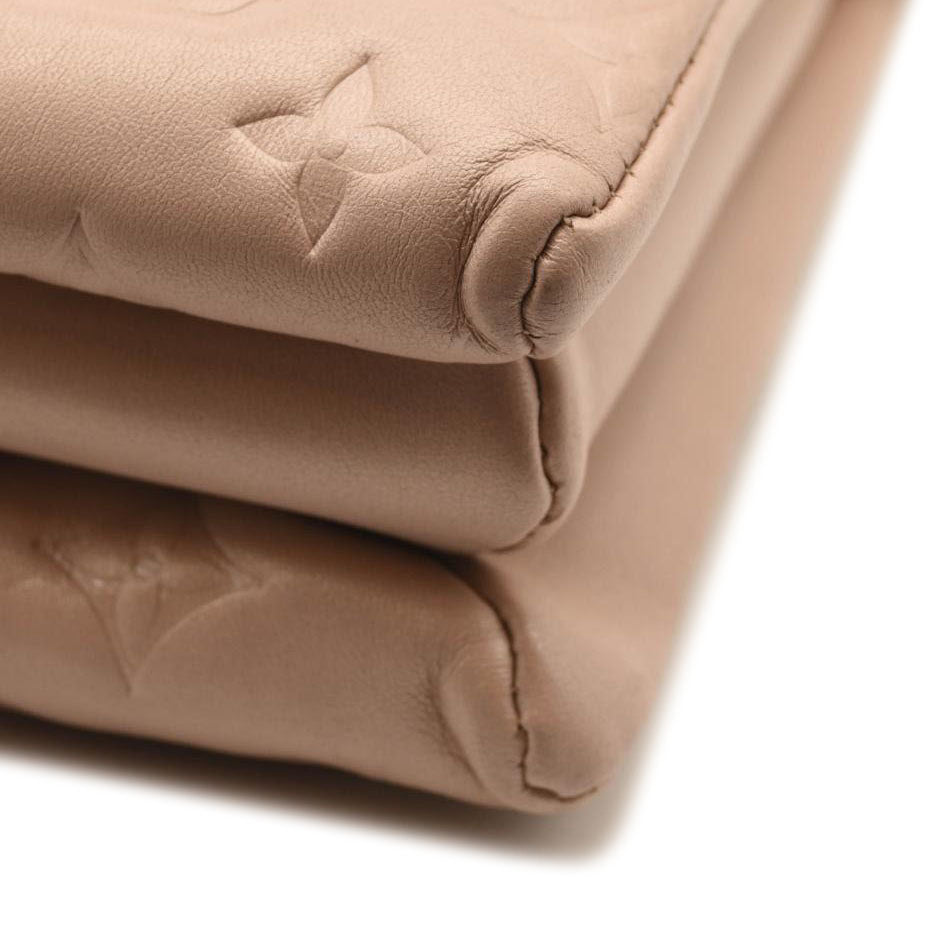 LOUIS VUITTON Lambskin Embossed Monogram Fall In Love Coussin PM Dragée Light Pink