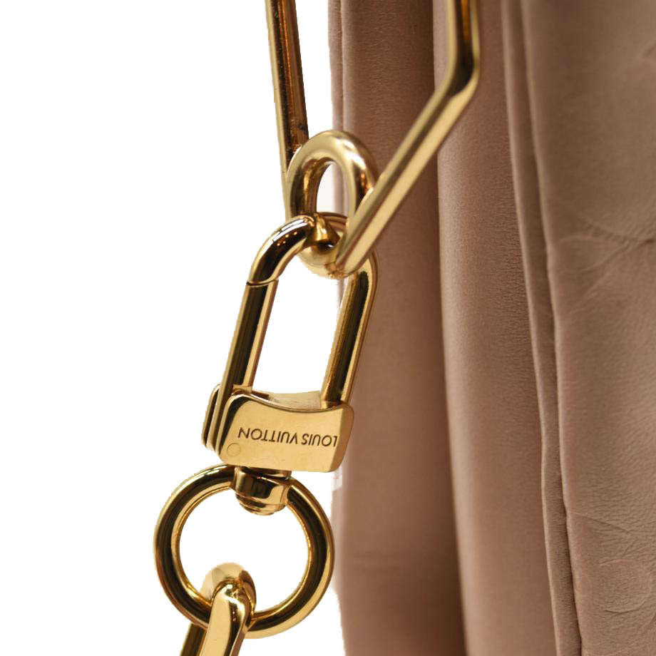 LOUIS VUITTON Lambskin Embossed Monogram Fall In Love Coussin PM Dragée Light Pink