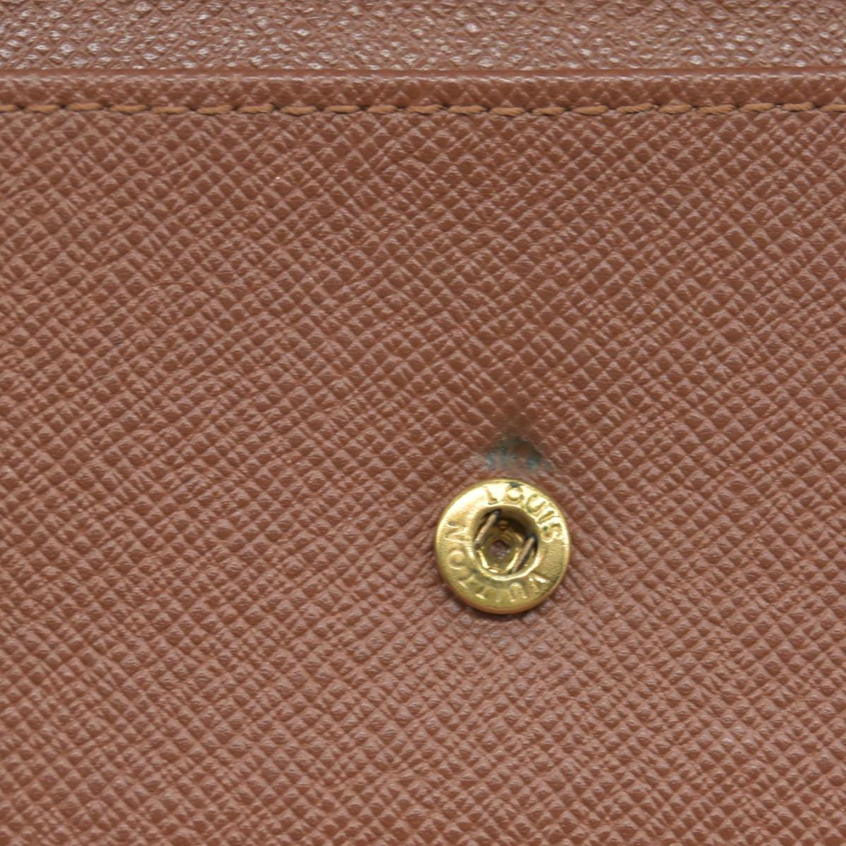 $770 2004 Louis Vuitton Monogram Porte Tresor International Trifold Long Wallet TH0014