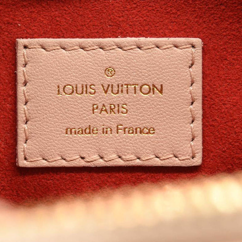 LOUIS VUITTON Lambskin Embossed Monogram Fall In Love Coussin PM Dragée Light Pink
