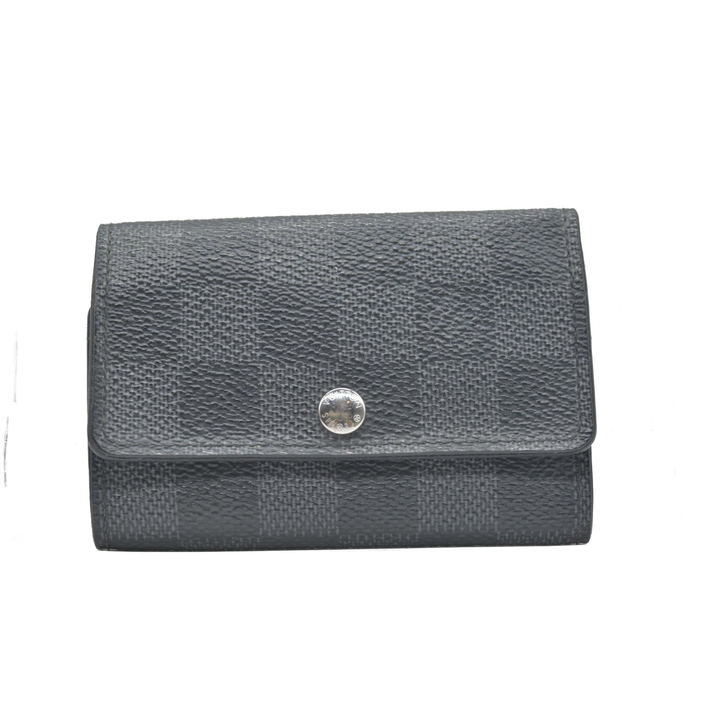 $385 2015 Louis Vuitton Damier Graphite Multicles 6 Ring Key Holder CT0185