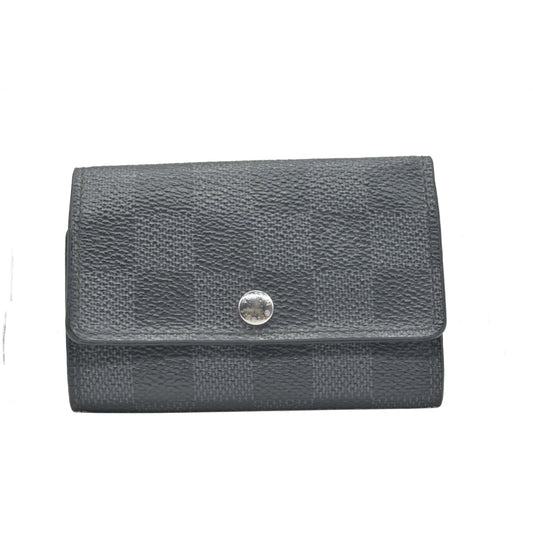 $385 2015 Louis Vuitton Damier Graphite Multicles 6 Ring Key Holder CT0185