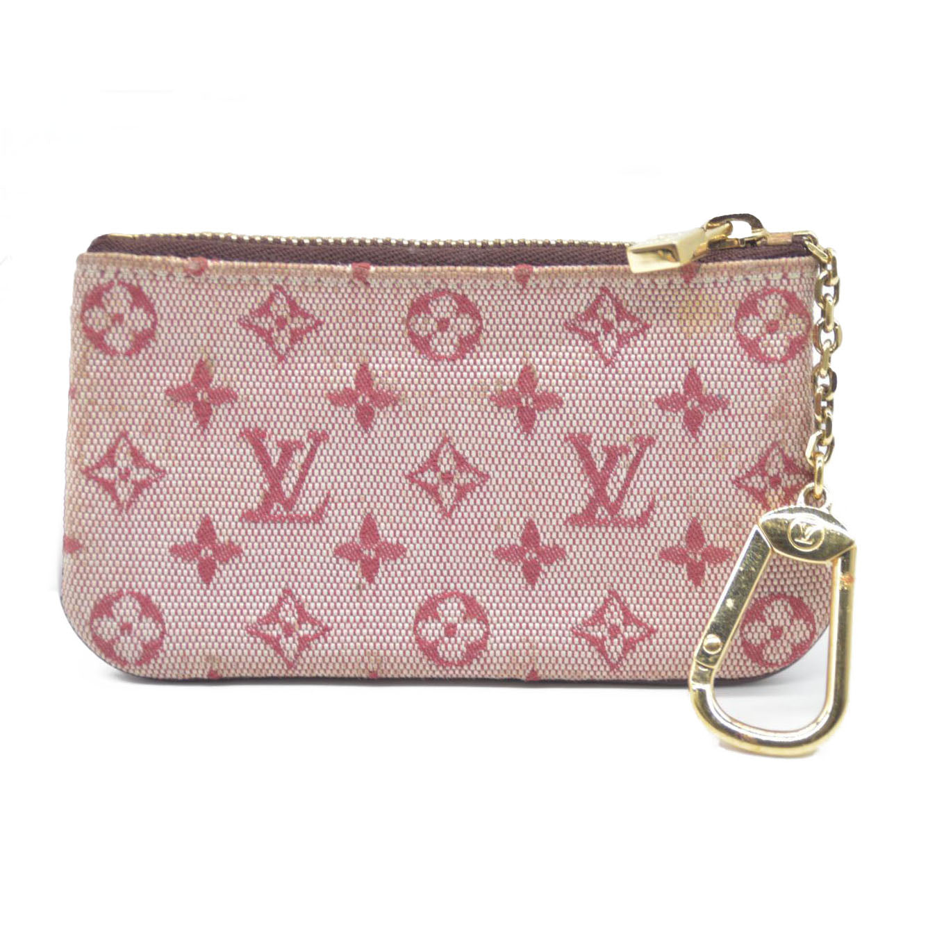 Louis Vuitton Monogram Mini Pochette Cles Wallet Coin Purse Pink