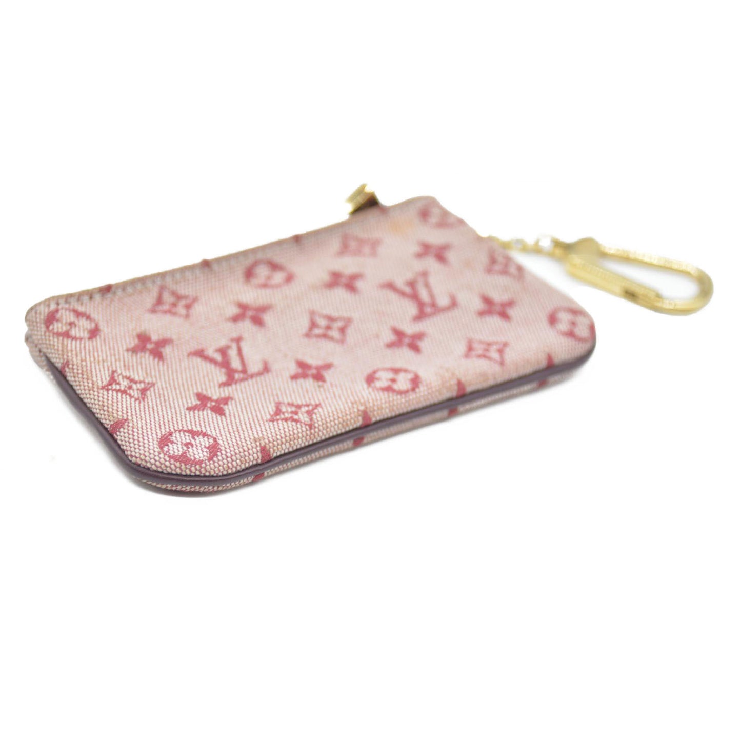 Louis Vuitton Monogram Mini Pochette Cles Wallet Coin Purse Pink