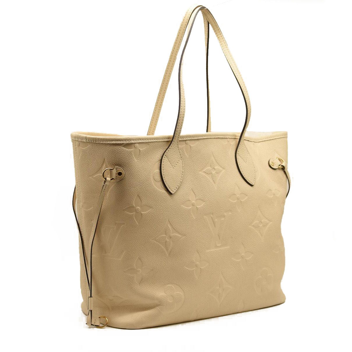 LOUIS VUITTON Empreinte Monogram Giant Neverfull MM Cream