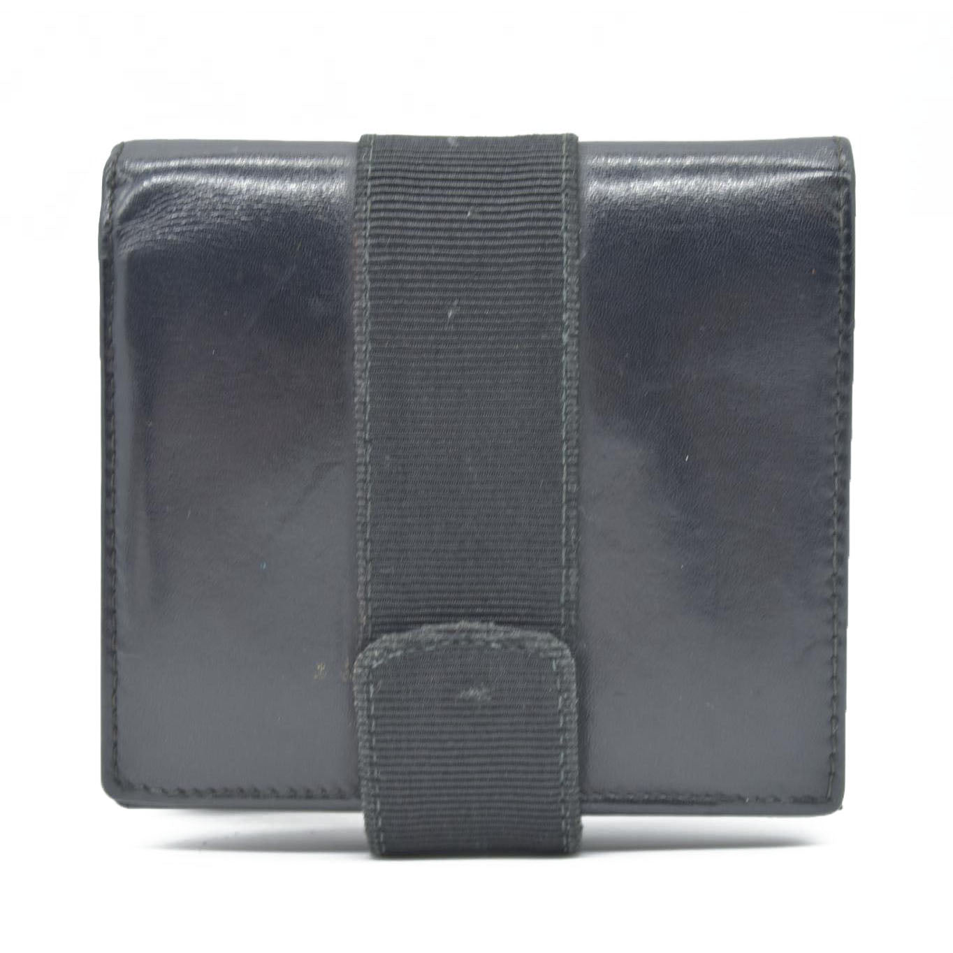 $450 Salvatore Ferragamo Vara Leather Bifold Wallet Black