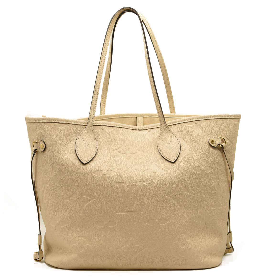 LOUIS VUITTON Empreinte Monogram Giant Neverfull MM Cream