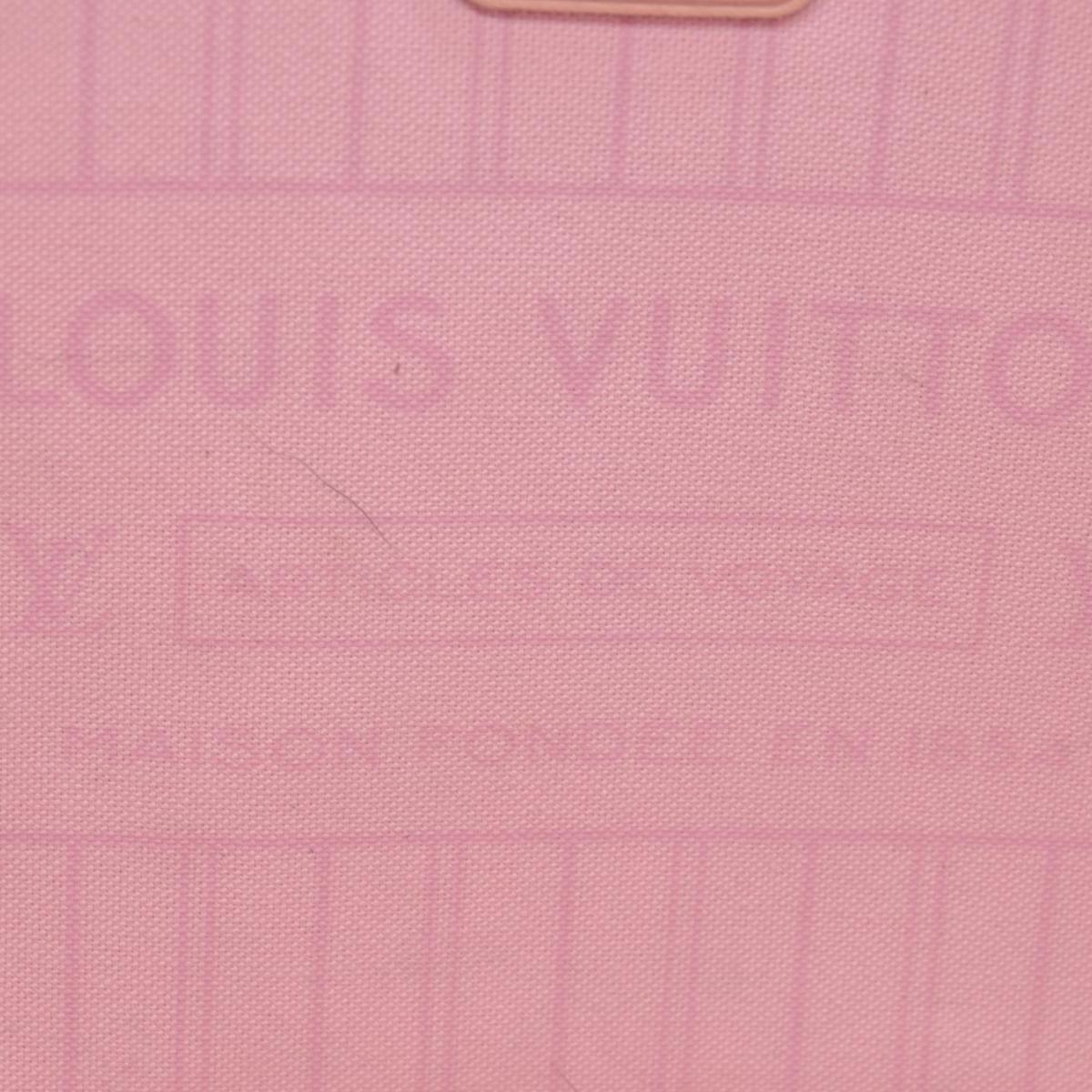 $2240 Louis Vuitton Damier Azur Neo Neverfull MM Rose Ballerine with Pouch RFID