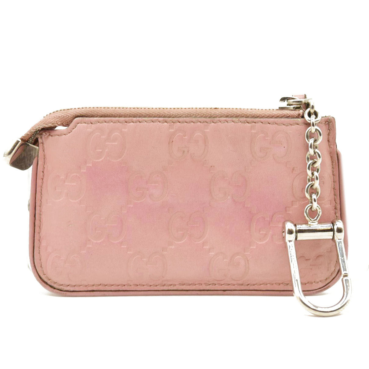 Gucci  Guccissima Signature Key Case Carmine Rose