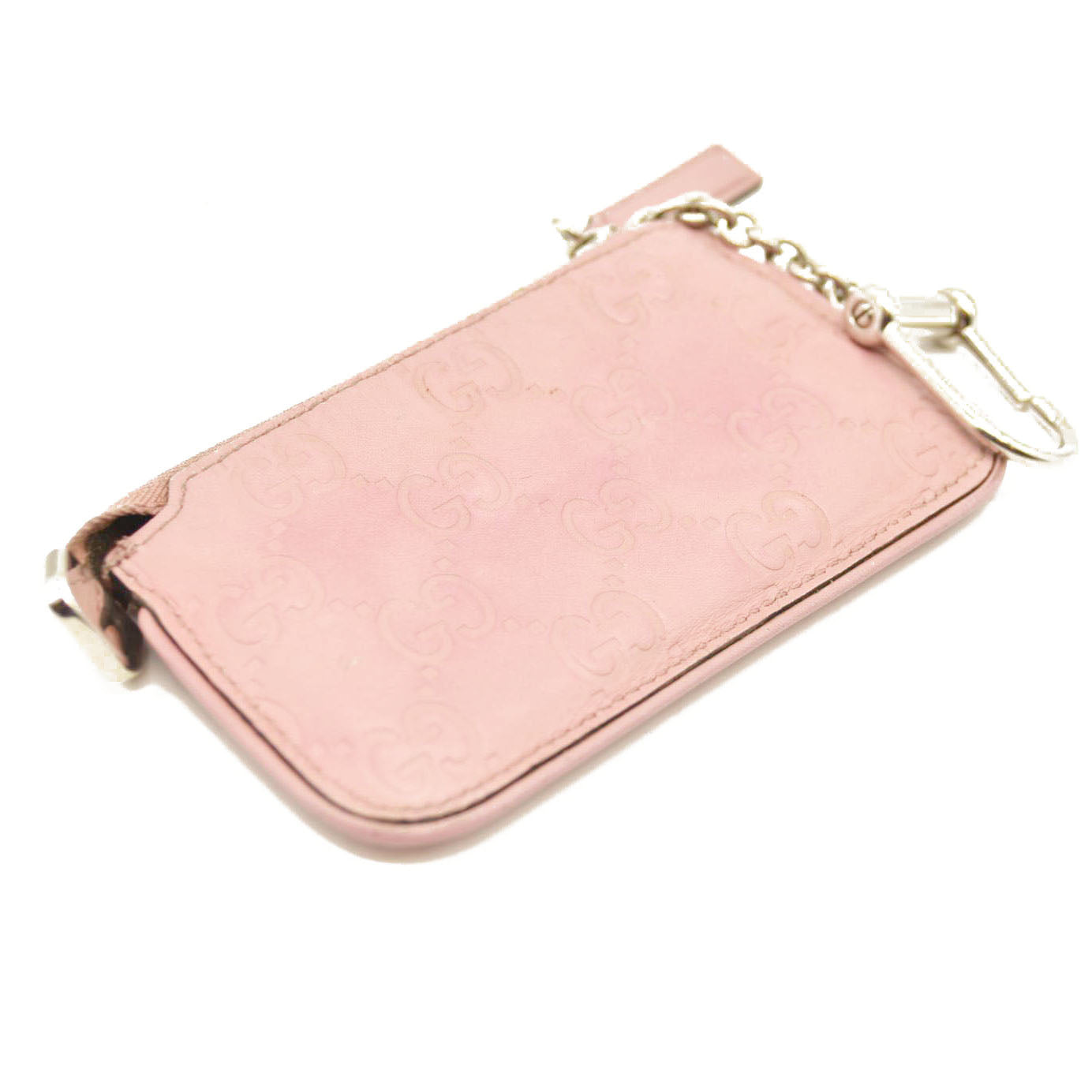 Gucci  Guccissima Signature Key Case Carmine Rose