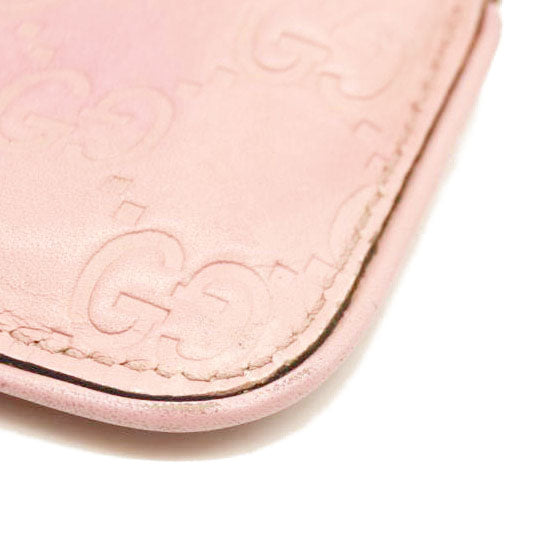 Gucci  Guccissima Signature Key Case Carmine Rose