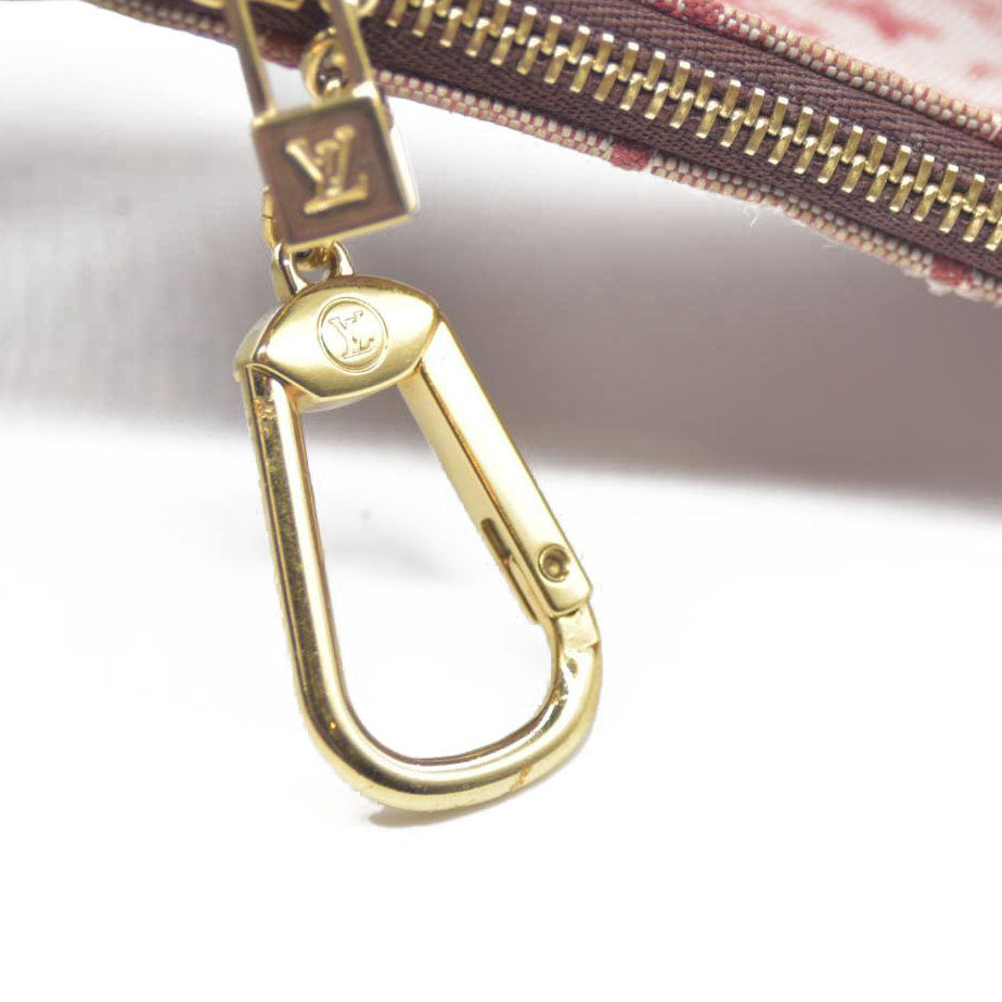 Louis Vuitton Monogram Mini Pochette Cles Wallet Coin Purse Pink