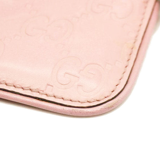 Gucci  Guccissima Signature Key Case Carmine Rose