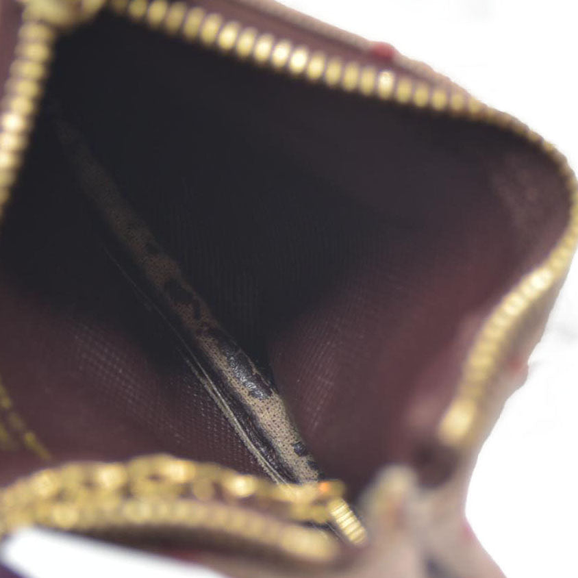 Louis Vuitton Monogram Mini Pochette Cles Wallet Coin Purse Pink