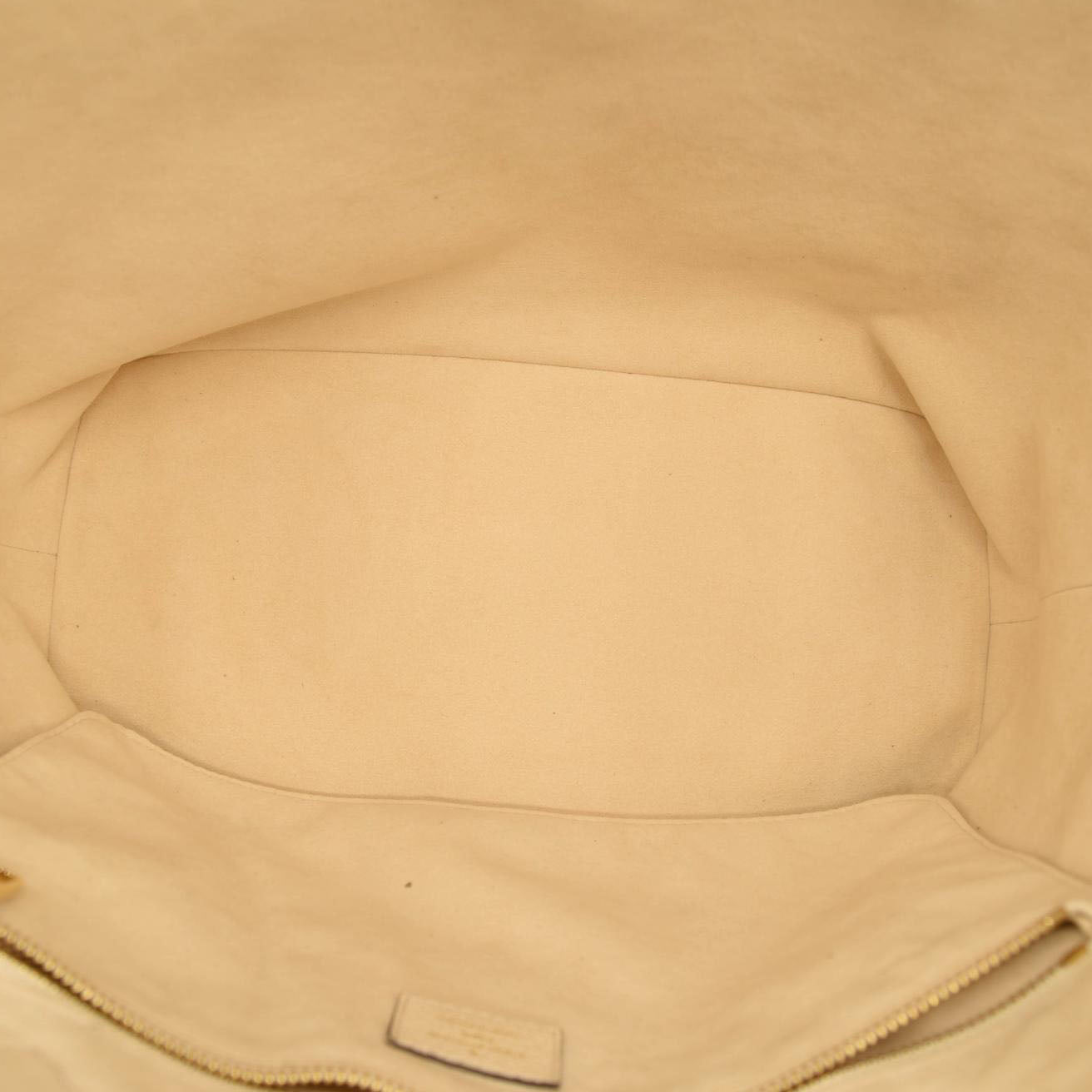 LOUIS VUITTON Empreinte Monogram Giant Neverfull MM Cream